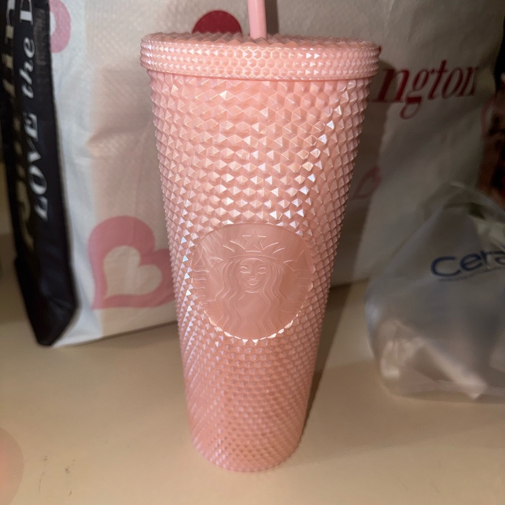 Starbucks Pearl Pink Studded Tumbler